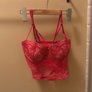 Victoria's Secret Red Lace Bustier